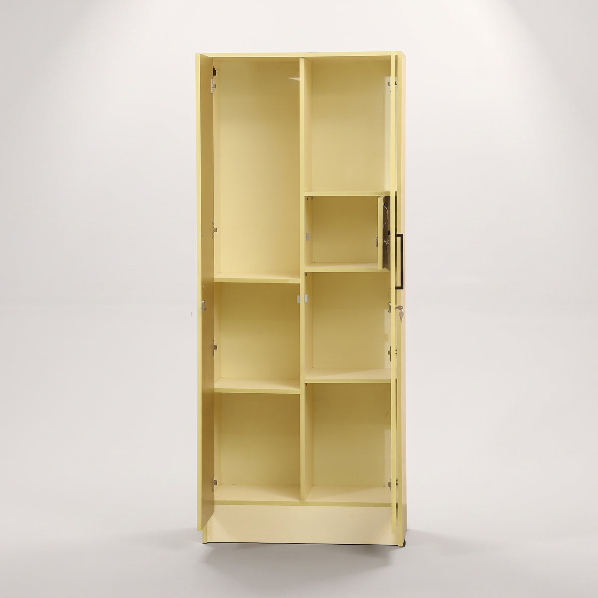 UltraGloss Cream 2 Door Wardrobe by Zodiya