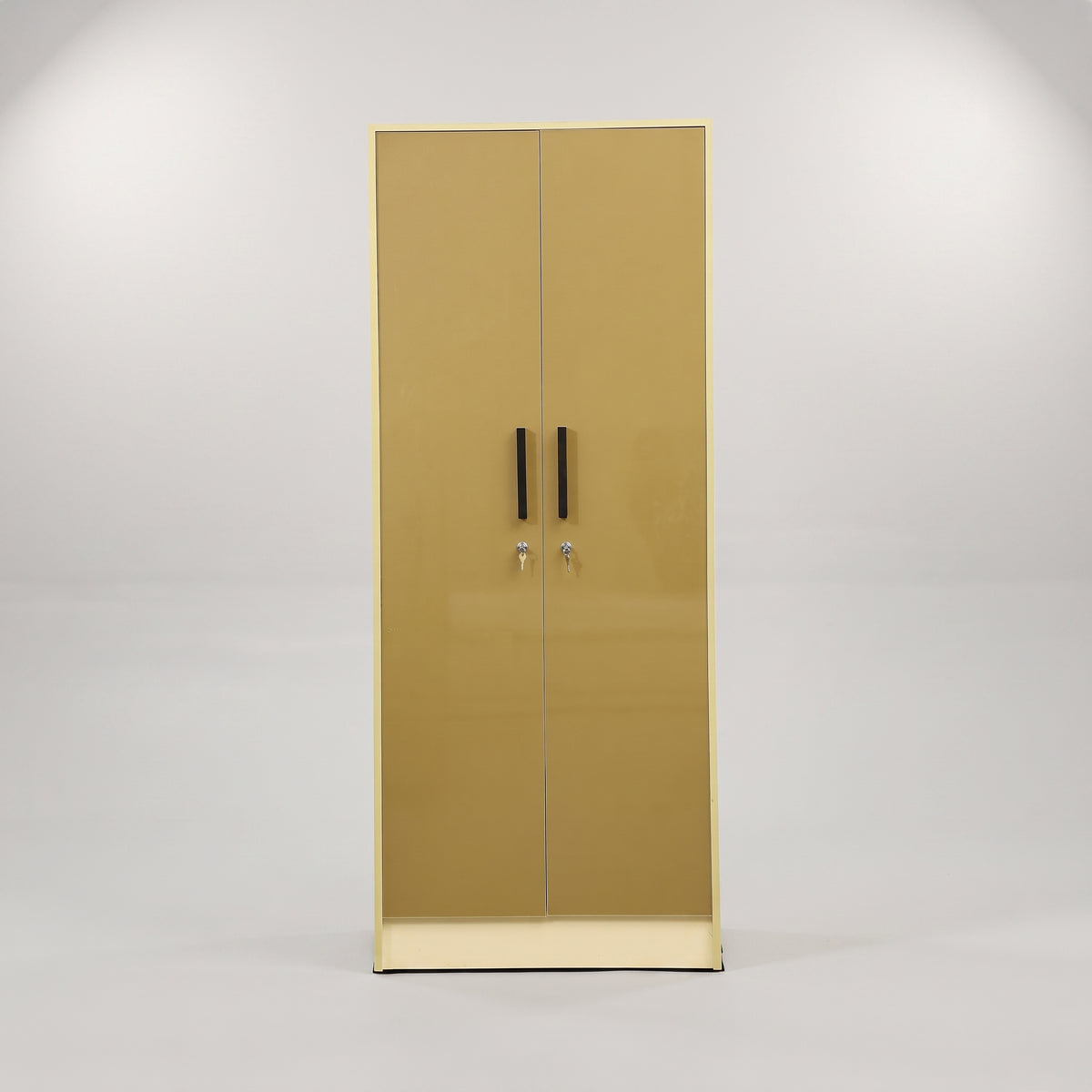 UltraGloss Cream 2 Door Wardrobe by Zodiya