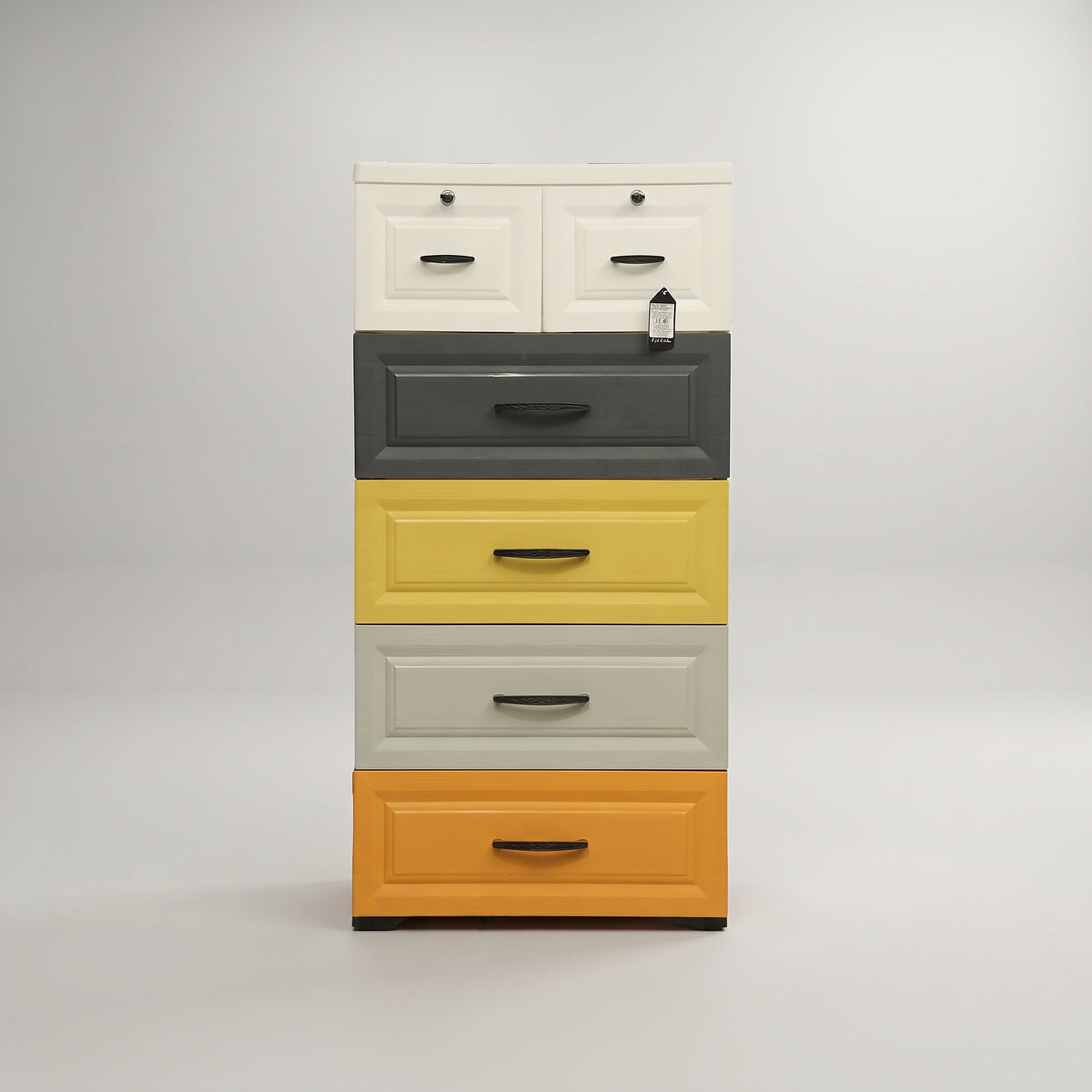 Multicolour 6 Drawer Plastic Storage Cabinet By Zodiya