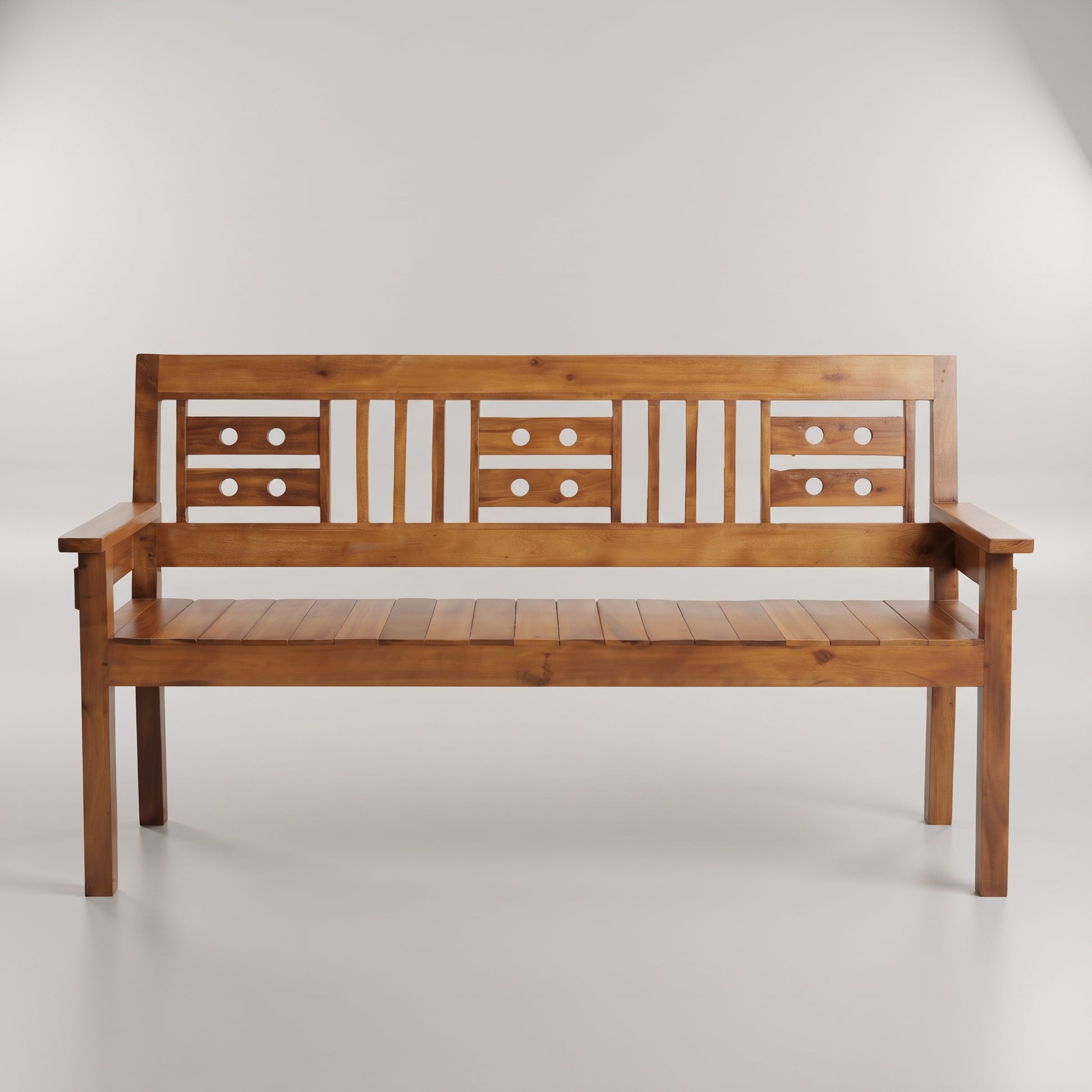 Oakmere Wooden 3 Seater Bench by Zodiya-5