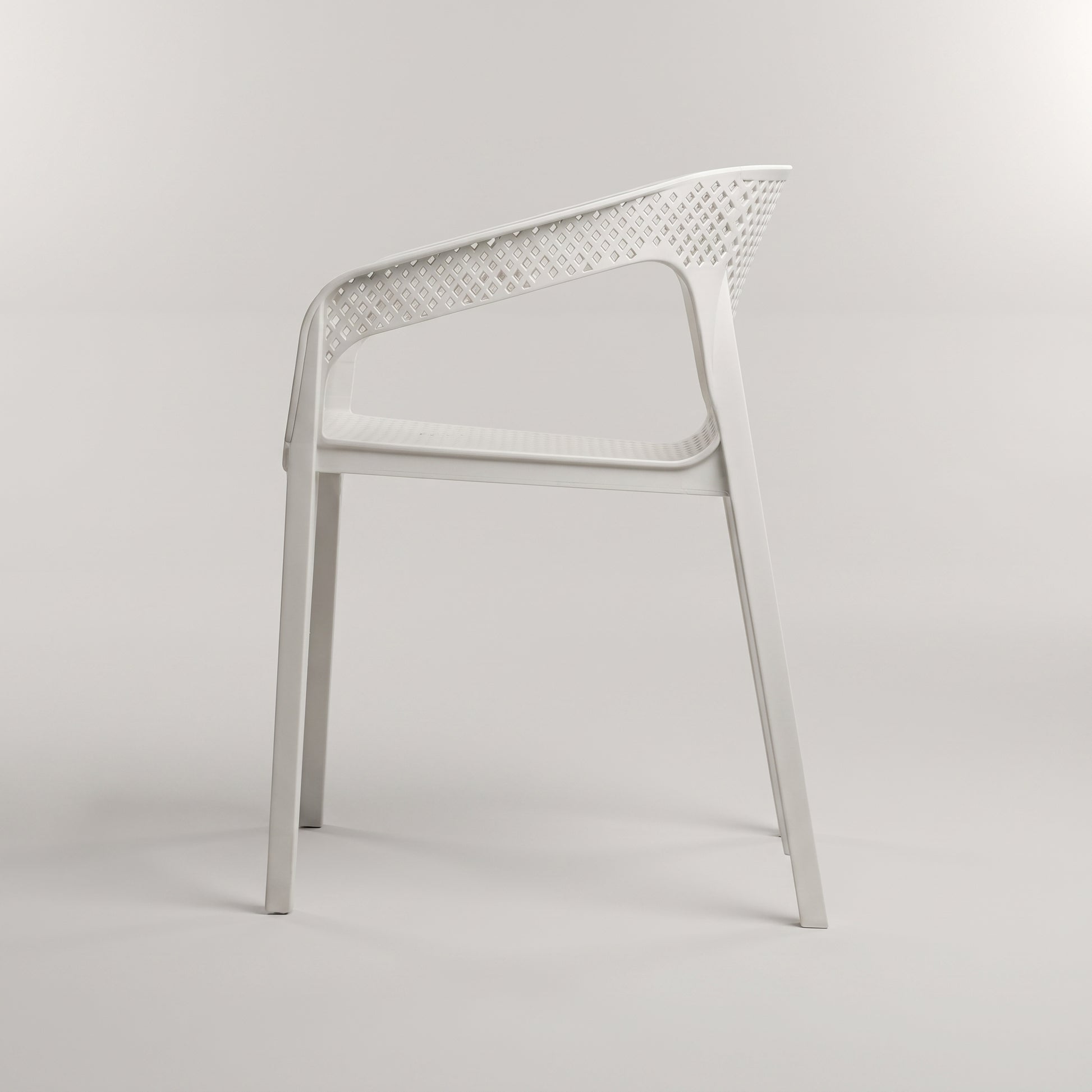 Cube White Plastic Chair by Zodiya-3