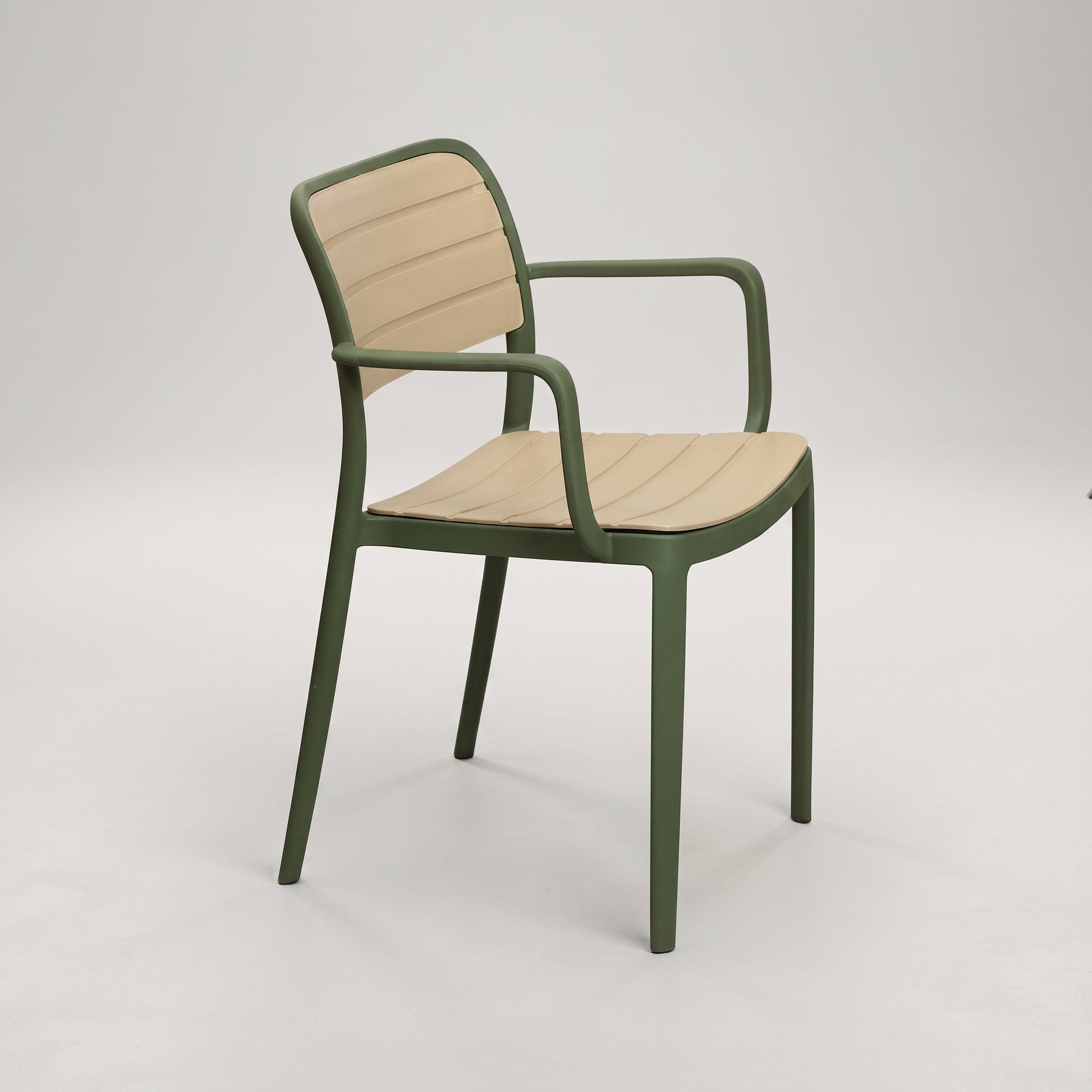 Green Outdoor Patio Plastic Armchair by Zodiya-5