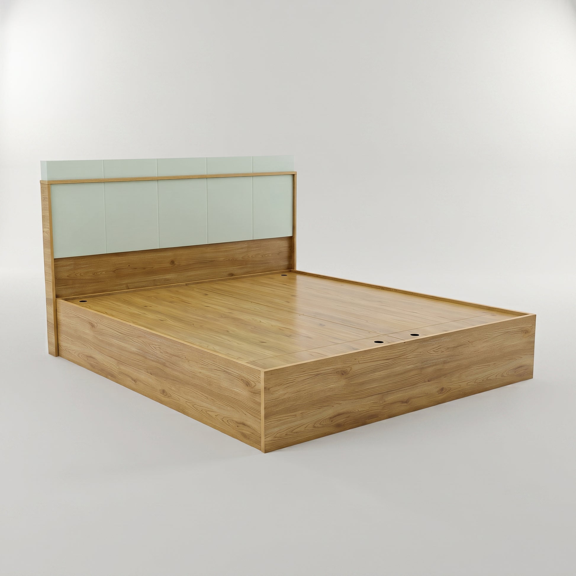 Pista Green Queen Size Bed with Storage by Zodiya-3