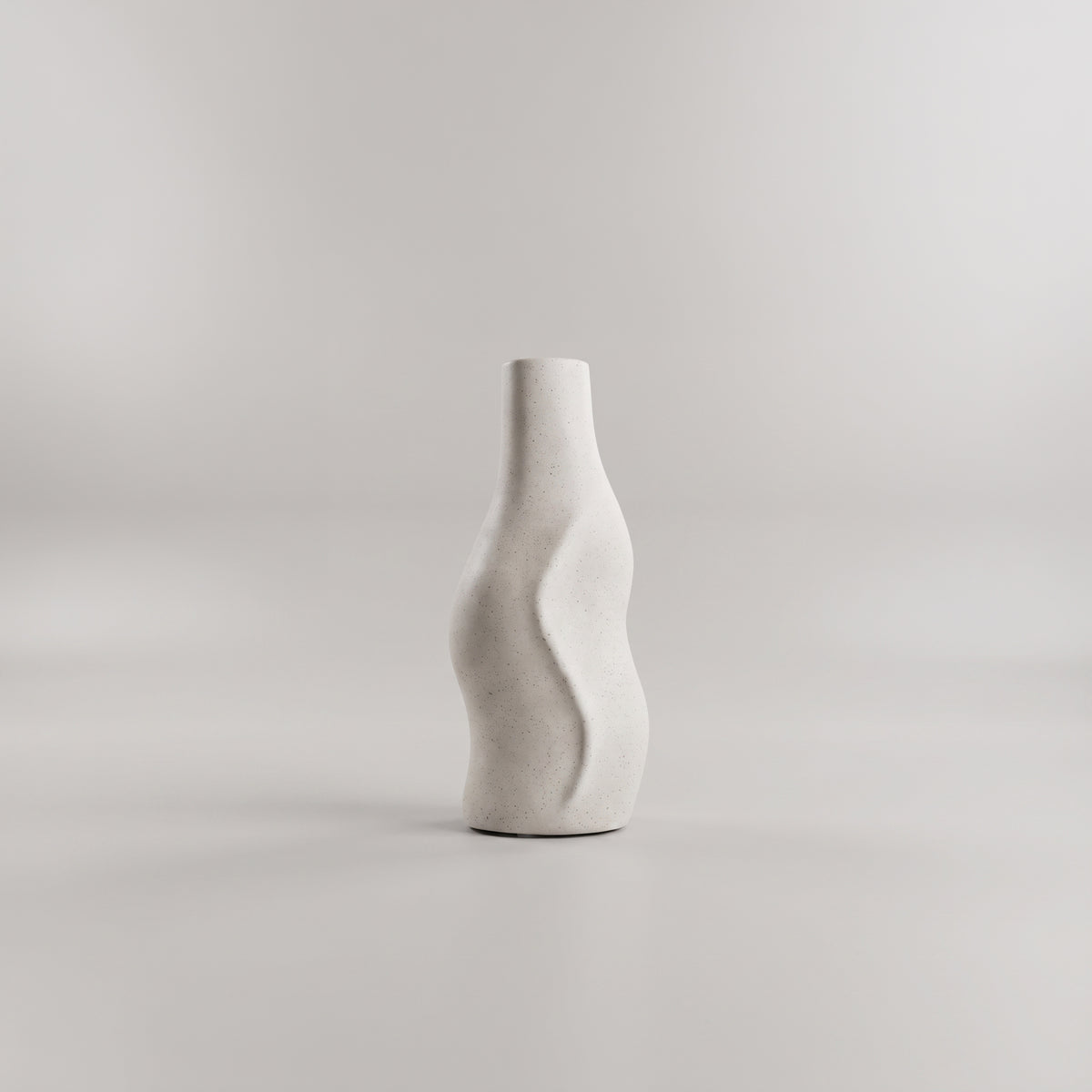 Off White Ceramic Flower Vase (Set of 2) by Zodiya
