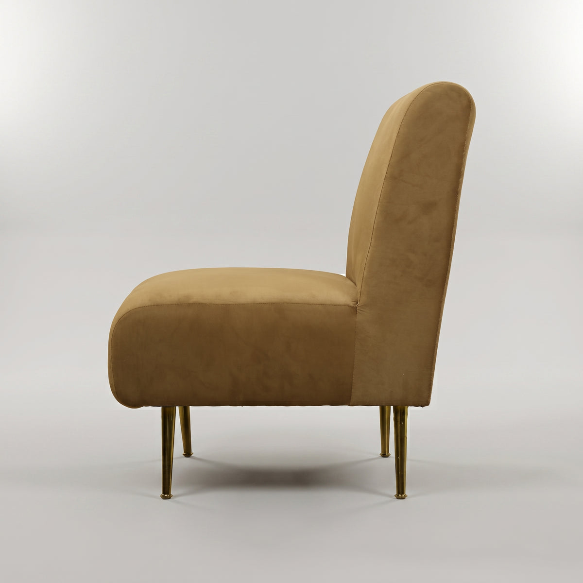 Yuna Cream Velvet Leisure Chair by Zodiya