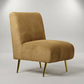 Yuna Cream Velvet Leisure Chair by Zodiya