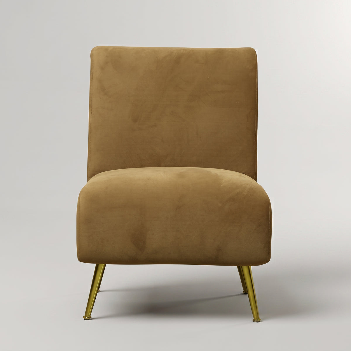 Yuna Cream Velvet Leisure Chair by Zodiya