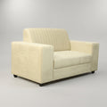 Value Plus Beige Velvet 2 Seater Sofa by Zodiya