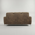 Vive Brown Leather 3 Seater Sofa by Zodiya