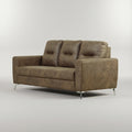 Vive Brown Leather 3 Seater Sofa by Zodiya