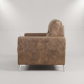 Vive Leather Brown 2 Seater Sofa by Zodiya