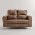 Vive Leather Brown 2 Seater Sofa by Zodiya