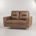 Vive Leather Brown 2 Seater Sofa by Zodiya