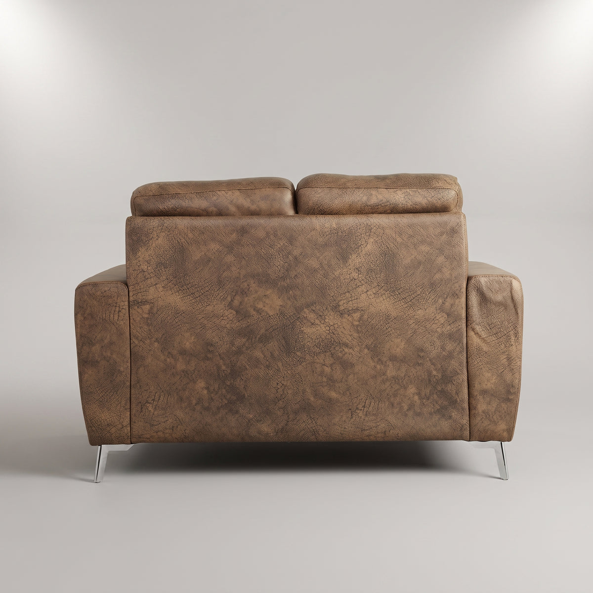 Vive Leather Brown 2 Seater Sofa by Zodiya
