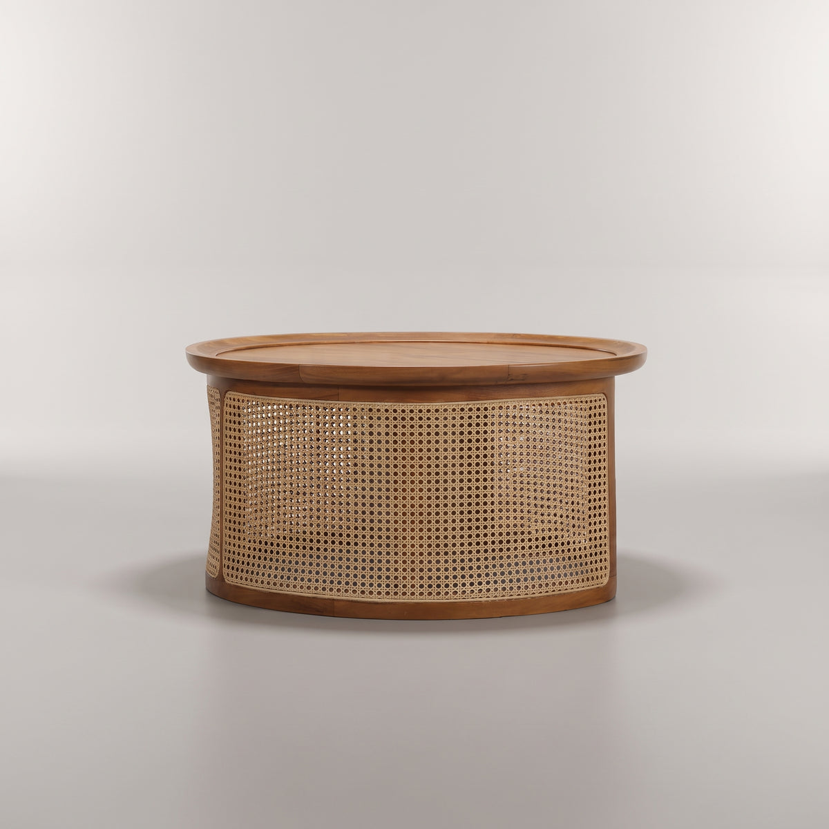 Rattan Design Round Coffee Table by Zodiya