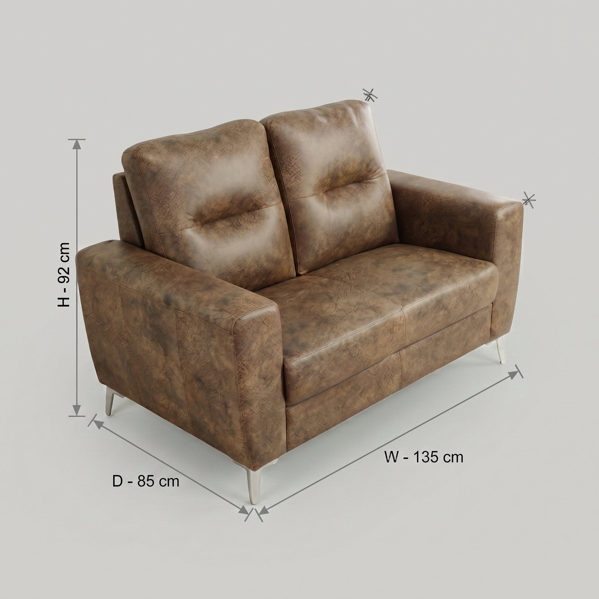 Vive Fabric 2 Seater Sofa by Zodiya