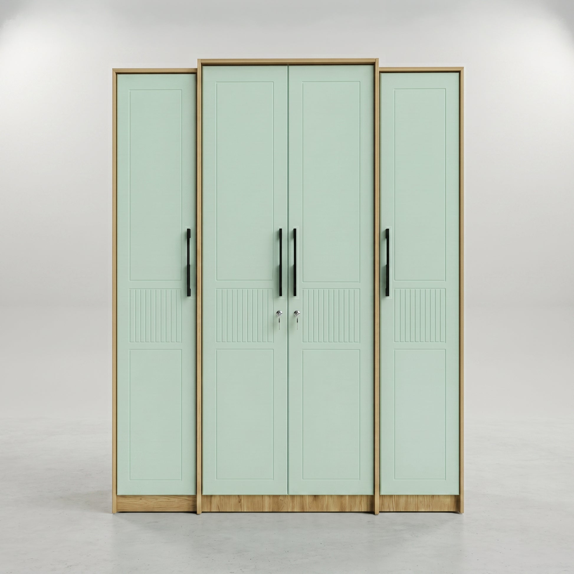 Pista Green 4 Door Wardrobe by Zodiya-4
