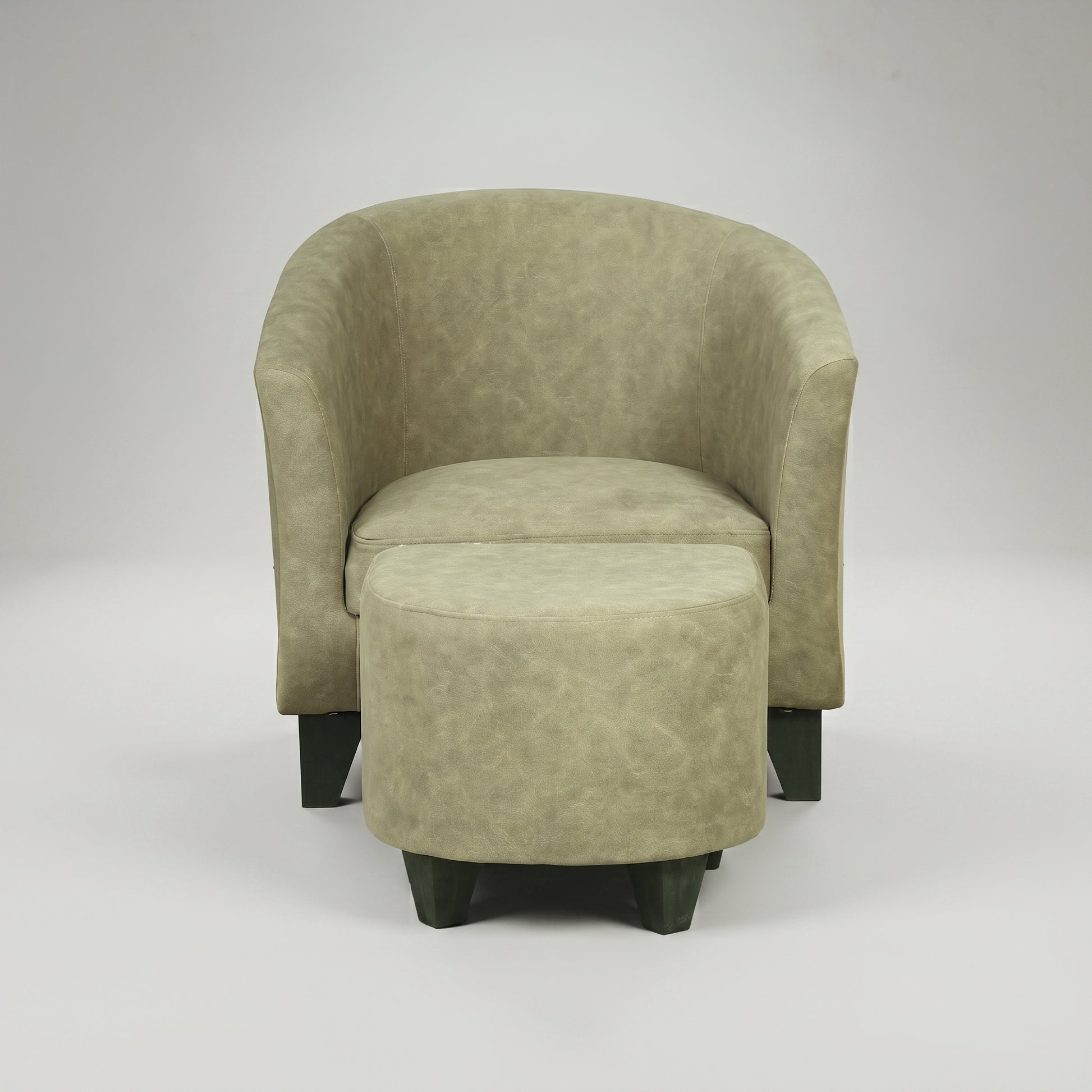 Cameron Beige Accent Chair with Ottoman by Zodiya-4