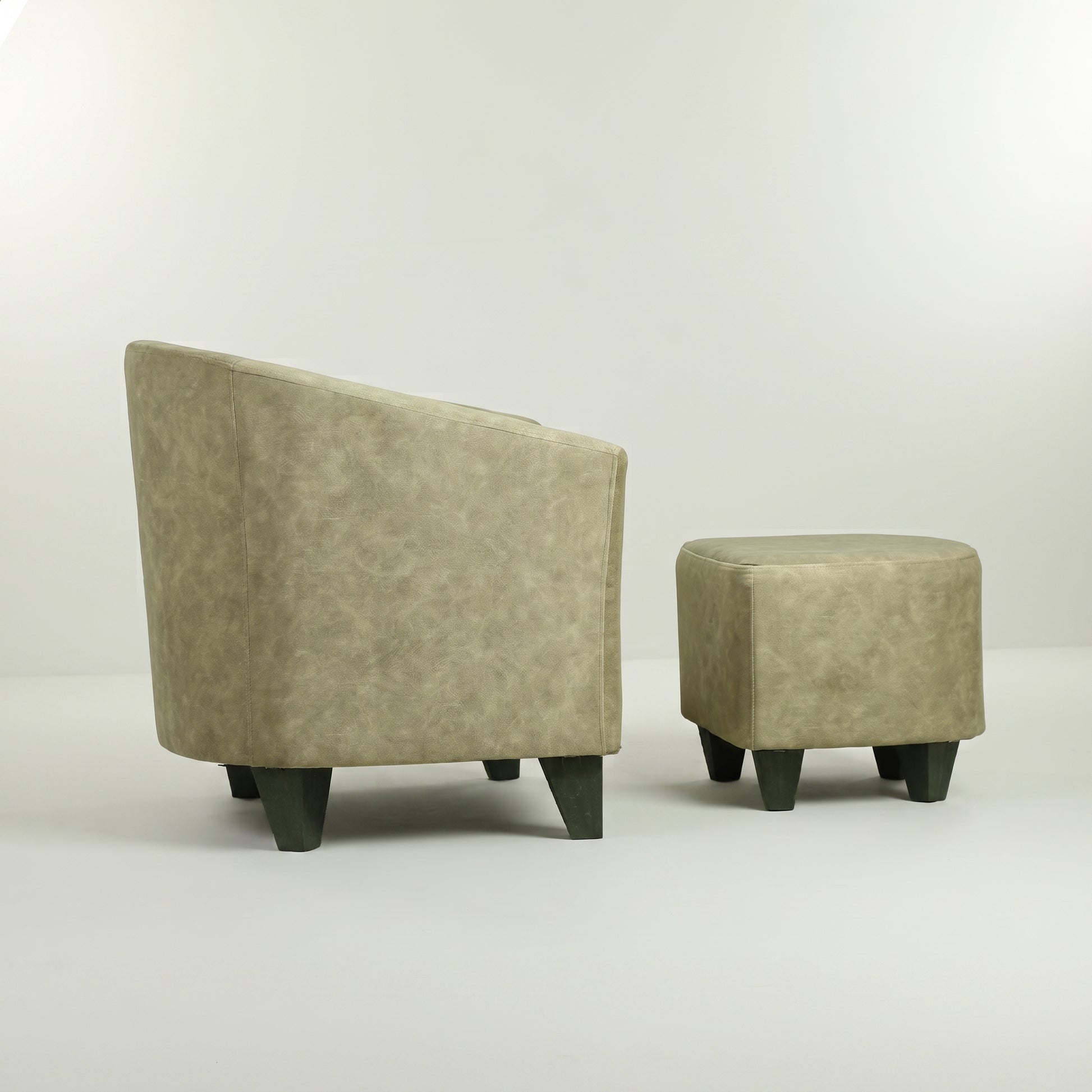 Cameron Beige Accent Chair with Ottoman by Zodiya-5