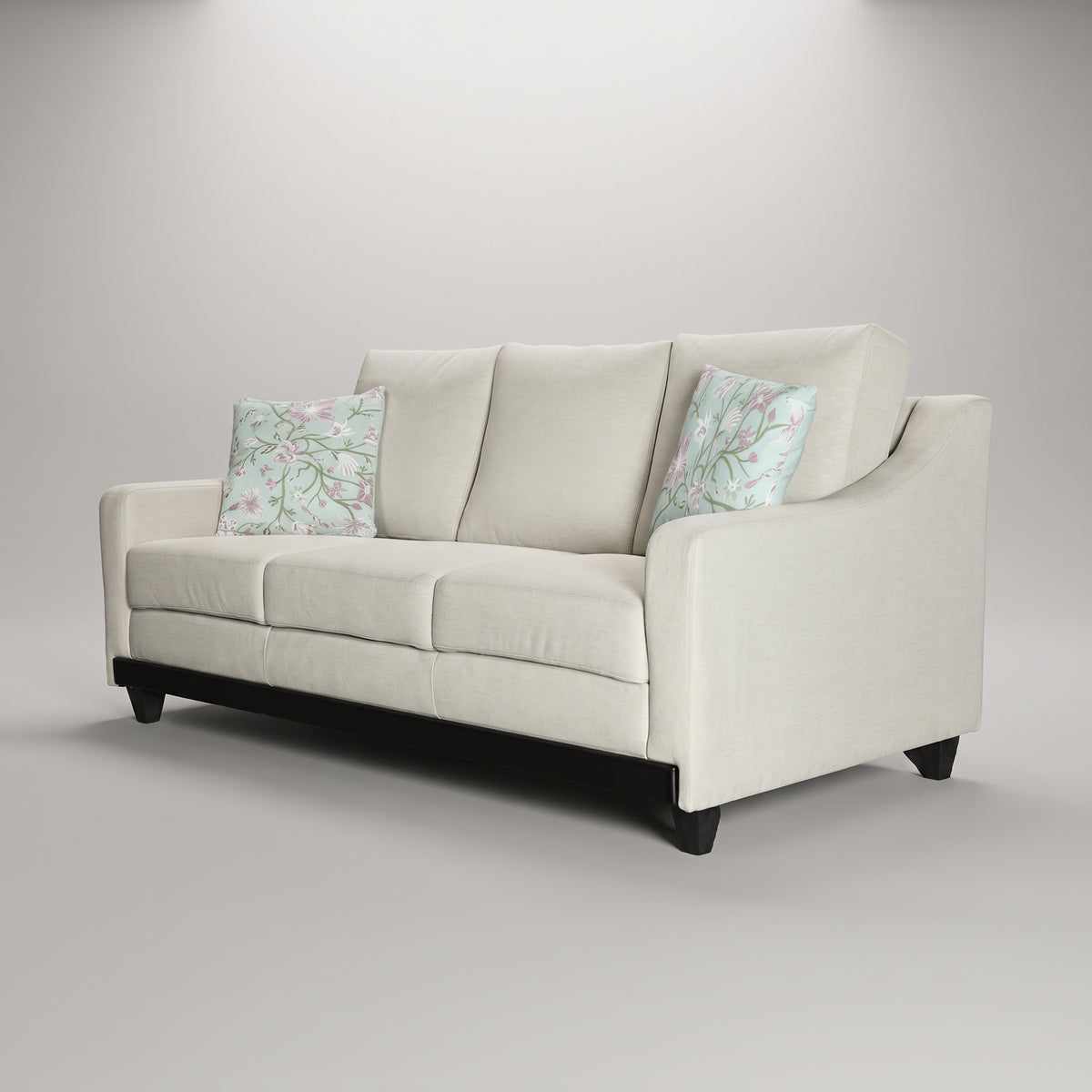 Apholine White 3 Seater Sofa by Zodiya