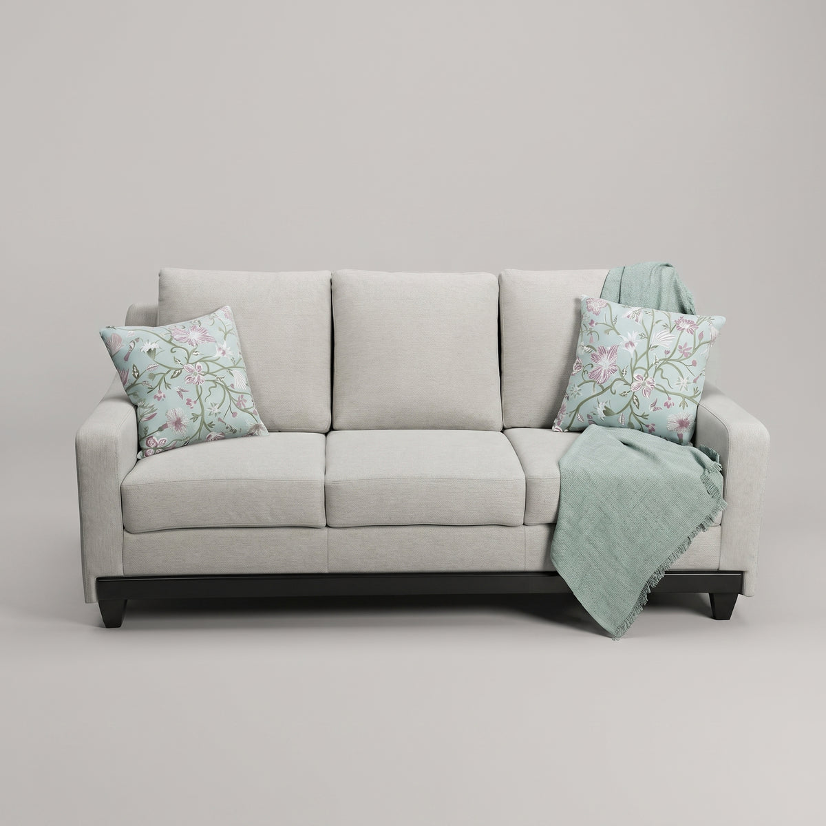 Apholine White 3 Seater Sofa by Zodiya