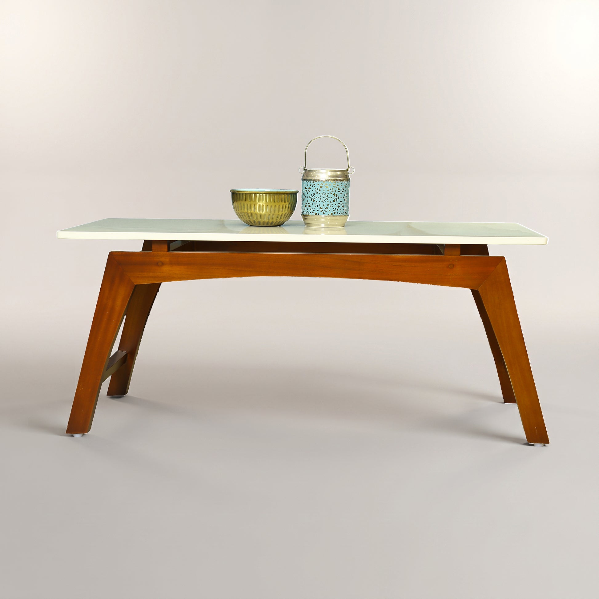 Zerethon Square Marble Wooden Coffee Table by Zodiya-5