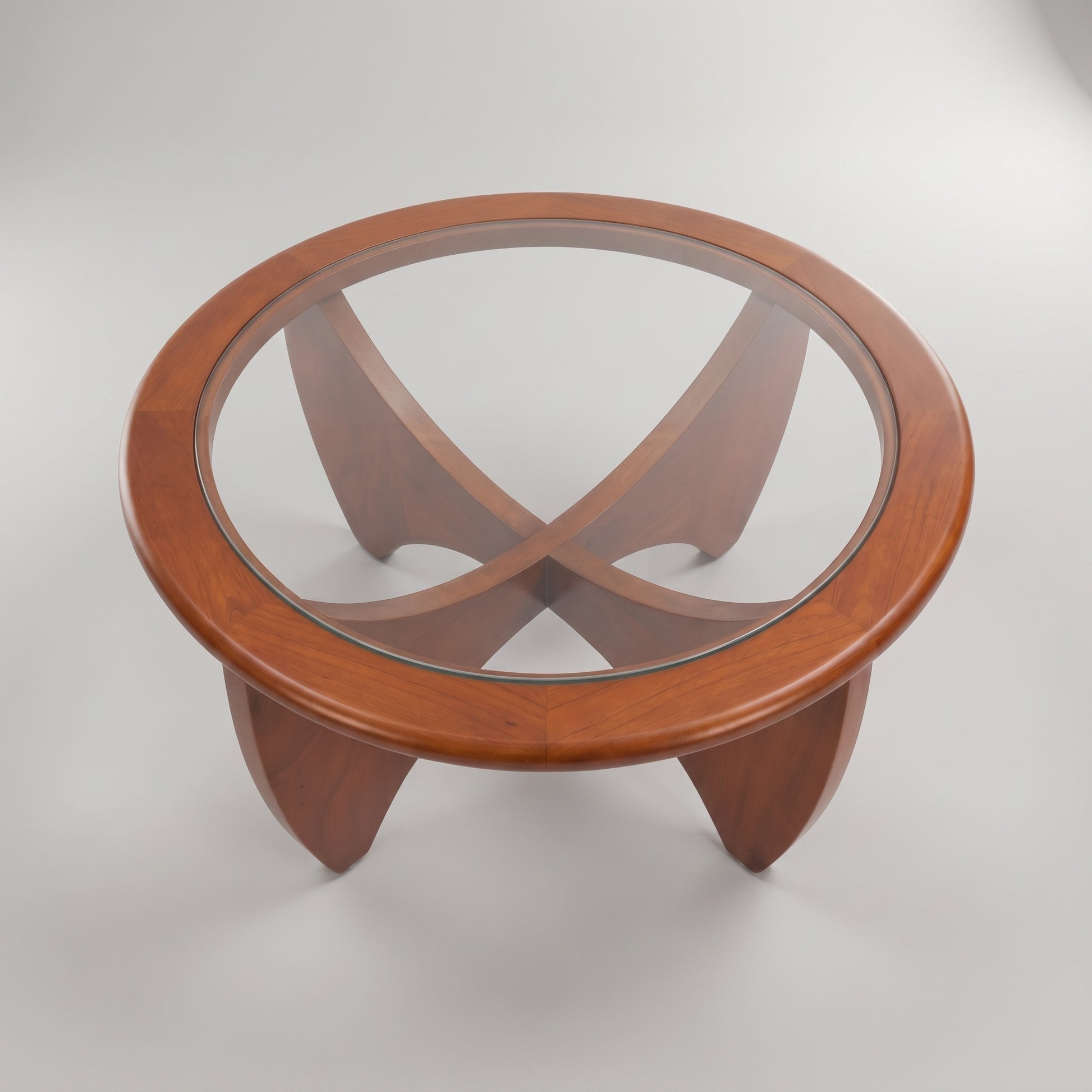 Veltrix Round Glasstop Wooden Coffee Table by Zodiya-4
