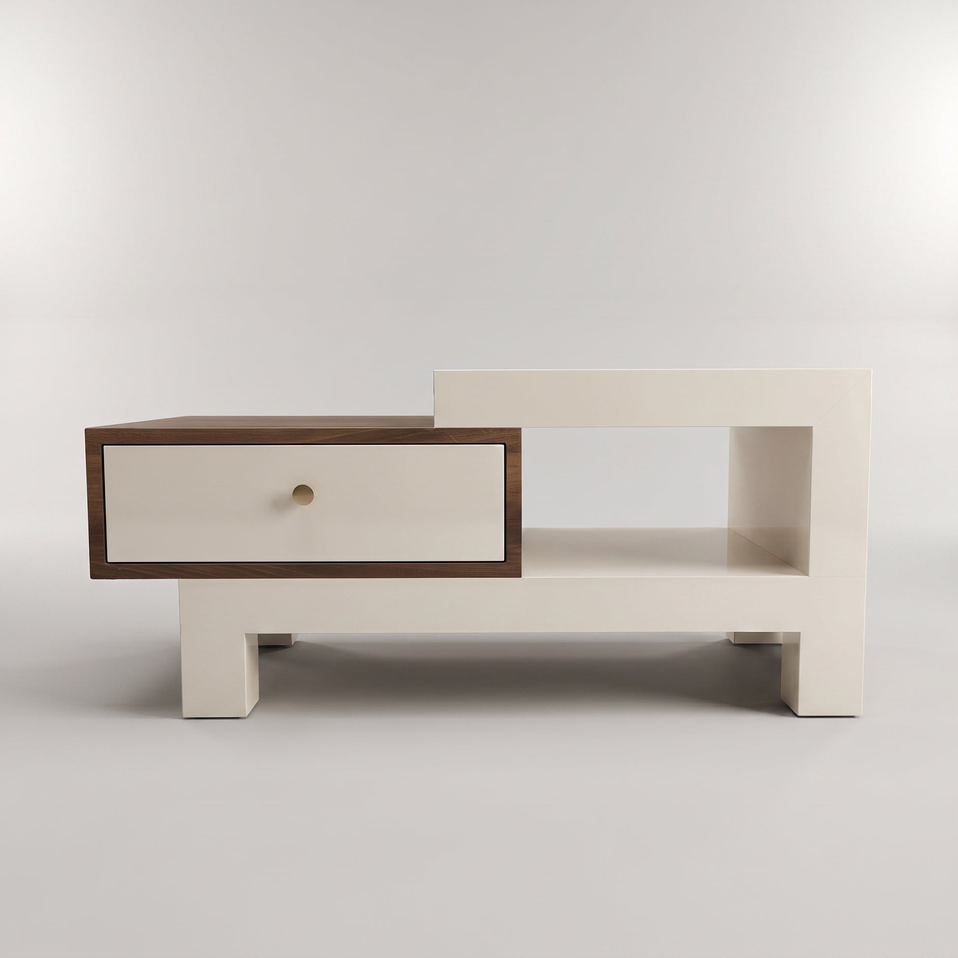 White Engineered Wood Coffee Table with Storage by Zodiya-3