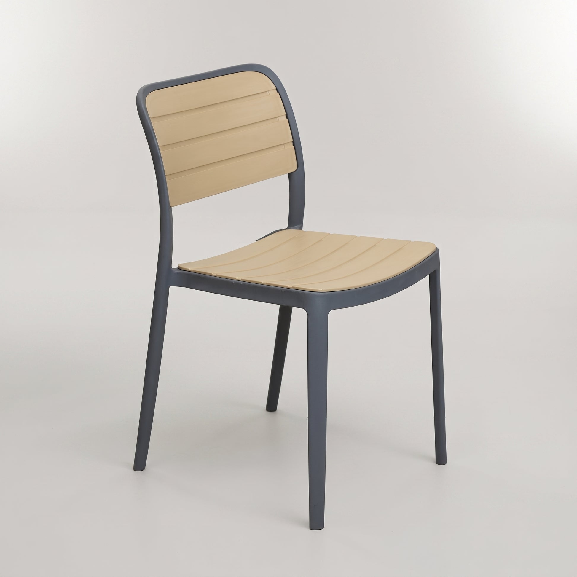 Grey Frame Pastic Chair by Zodiya-4