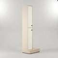 Beige Engineered Wood Tall Dressing Table with Full Length Mirror & Cabinets by Zodiya
