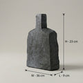 Black Stone Ceramic Flower Vase By Zodiya