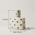 Black Dotted Ceramic Flower Vase By Zodiya