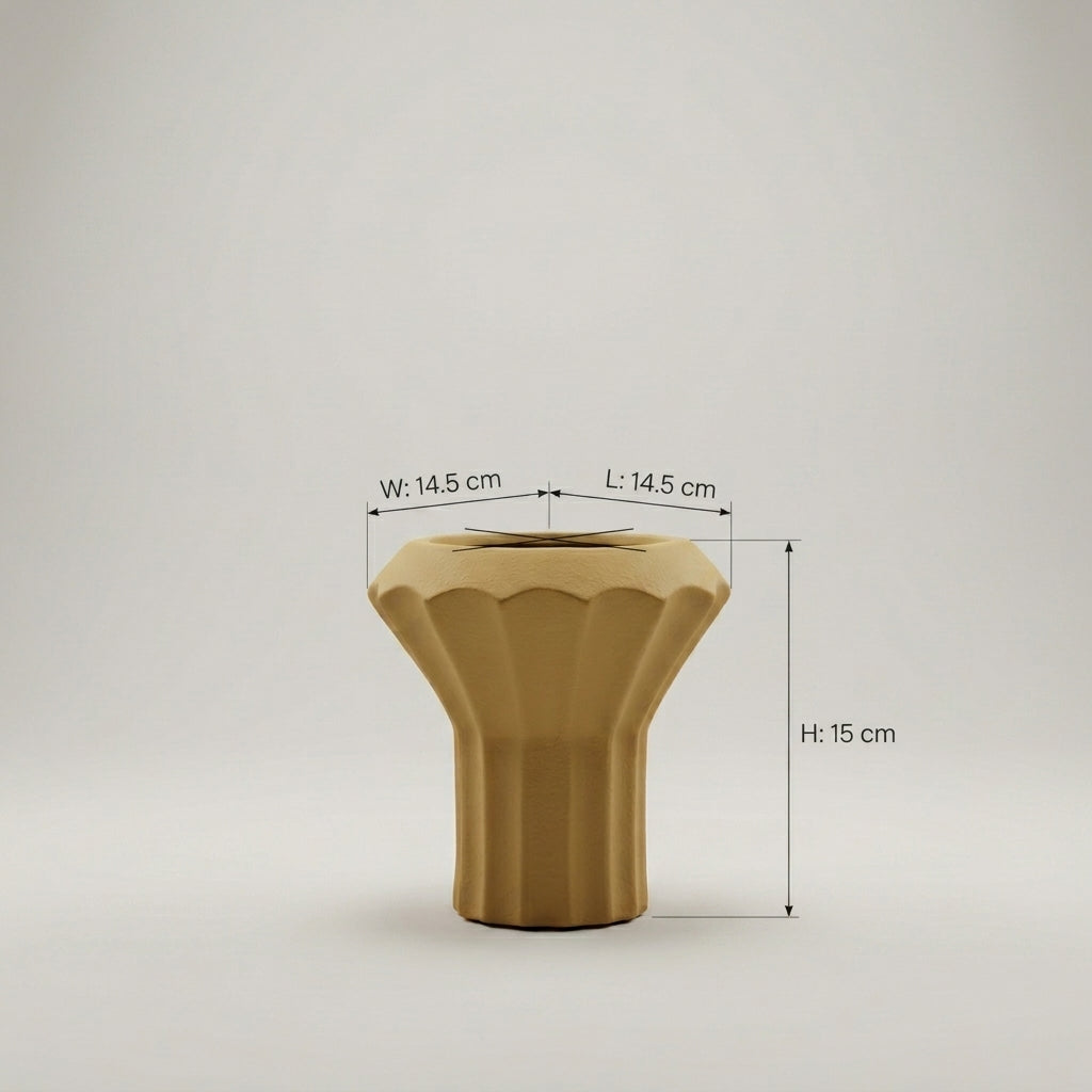 Yellow Ceramic Flower Vase by Zodiya
