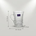 Small Clear Glass Cup Set of 6 by Zodiya