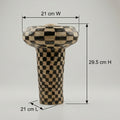 Black and Beige Flower Vase by Zodiya