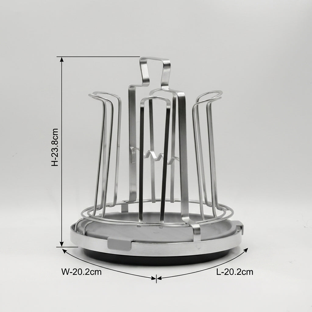 Round Steel Glass Stand by Zodiya
