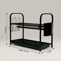 Black Metal 2 Tier Dish Drying Rack By Zodiya
