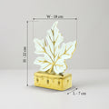Gold and White Maple Leaf Decor by Zodiya
