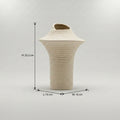 Beige Ribbed Ceramic Flower Vase by Zodiya