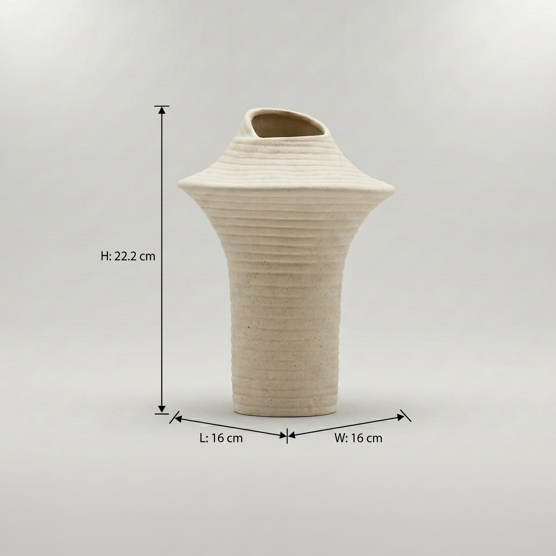 Beige Rim Flower Vase by Zodiya-2