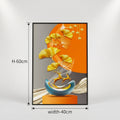 Orange Framed Wall Art by Zodiya