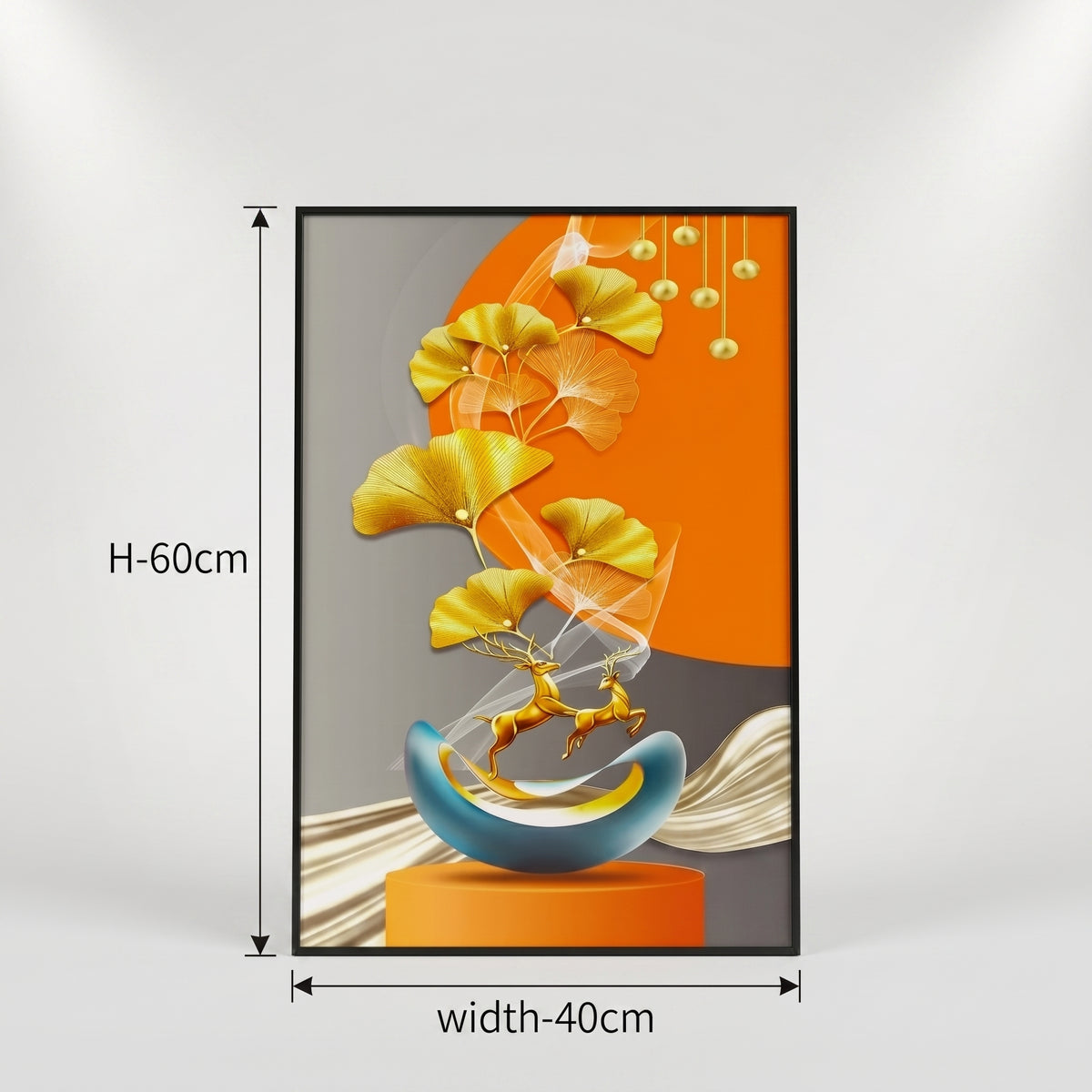Orange Framed Wall Art by Zodiya
