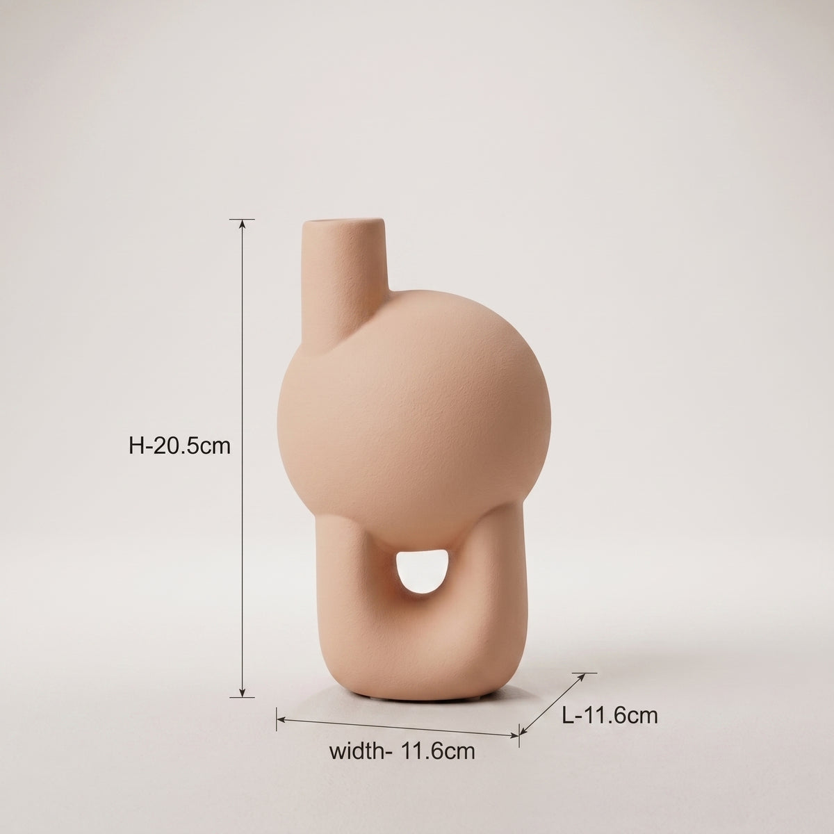 Matte Terracotta Flower Vase by Zodiya