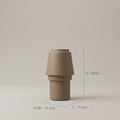 Beige Tiered Ceramic Flower Vase by Zodiya