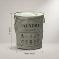 Grey Fabric Laundry Basket by Zodiya