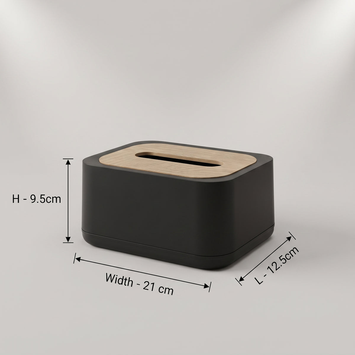 Black Wooden Tissue Box by Zodiya