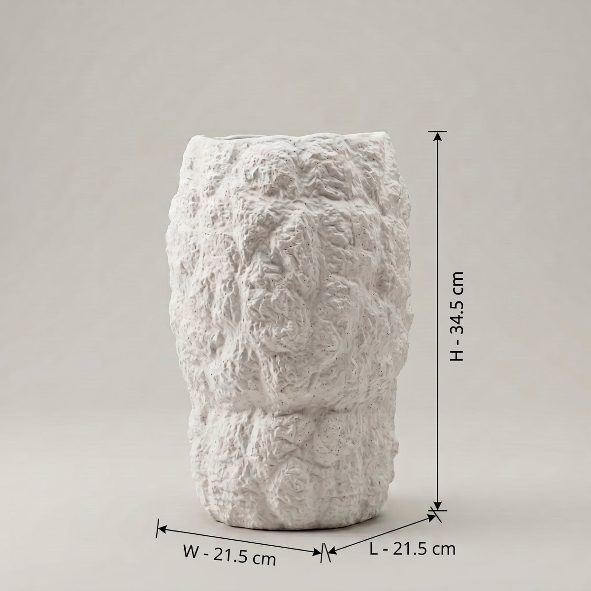 Off-white Ceramic Flower Vase by Zodiya