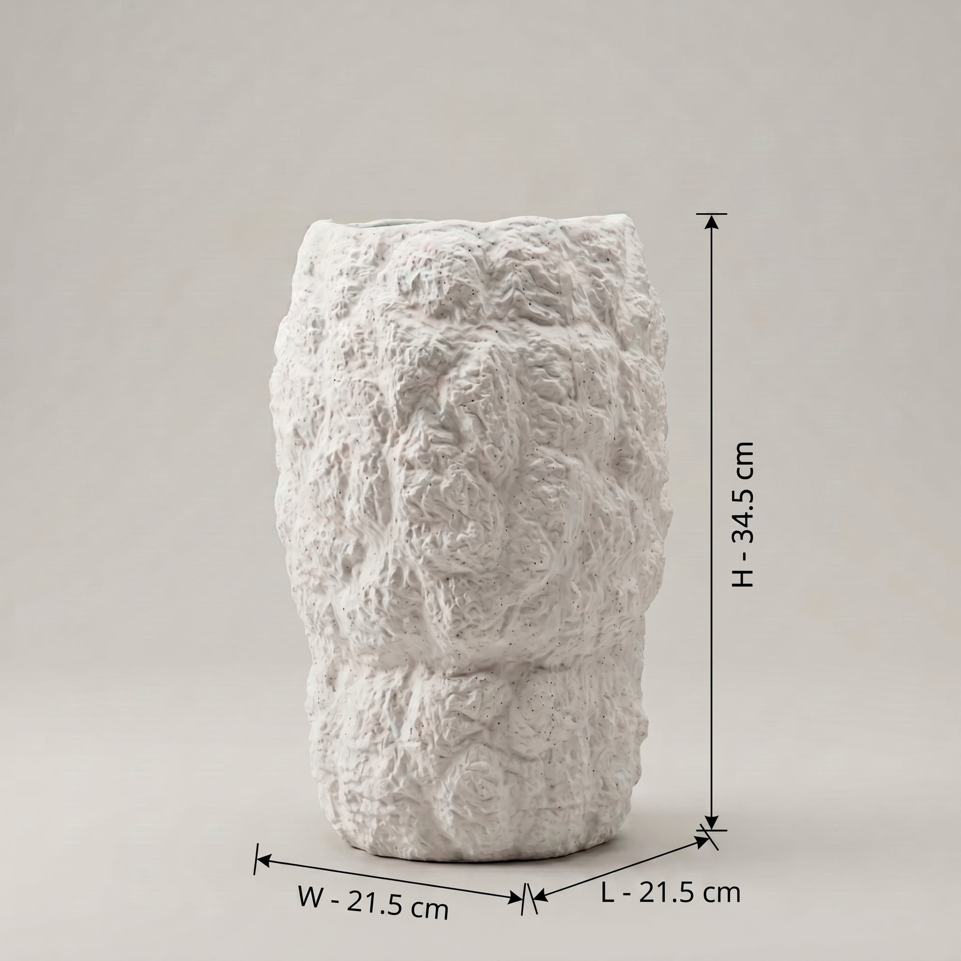Off white Ceramic Flower Vase by Zodiya