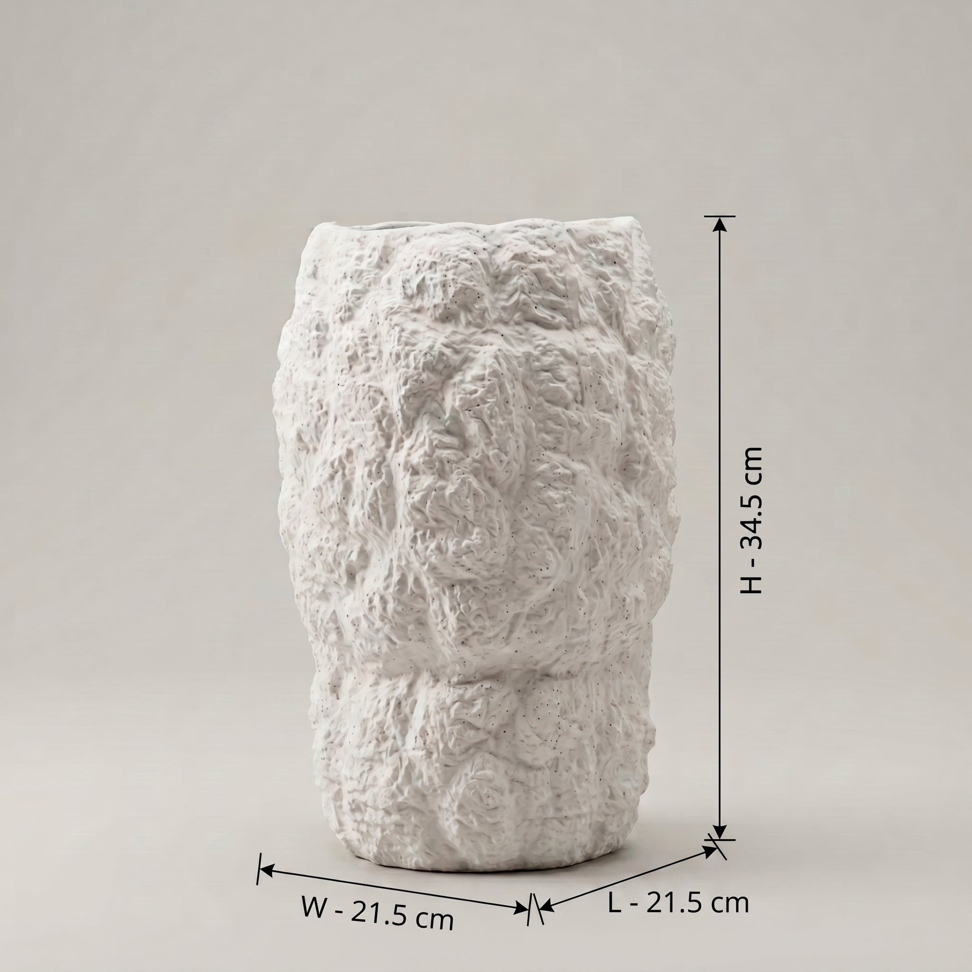 Off white Ceramic Flower Vase by Zodiya-2