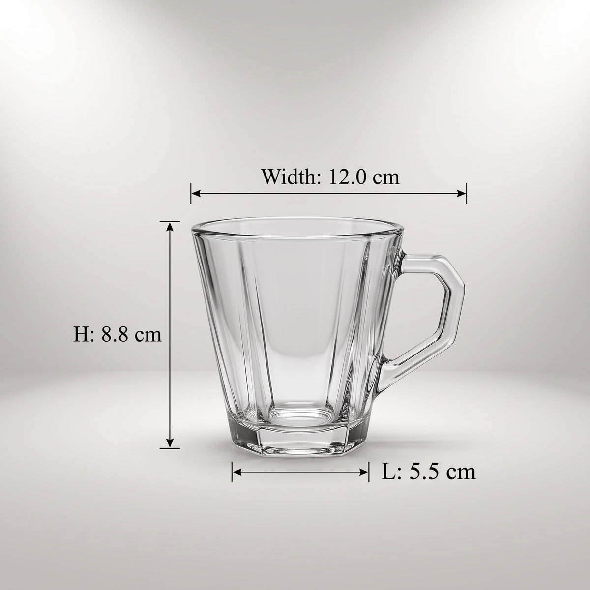 Glass Cup Set Of 6 By Zodiya